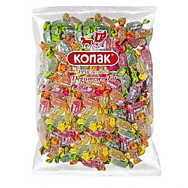 KONAK-SOFT DOLGULU KARIŞIK MEYVELİ YUMUŞAK ŞEKER 1000 GR (KOLİ İÇİ=5 KG)