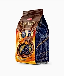 KONAK ÇİKOLATA KAPLAMALI KARAMEL 1000 GR (KOLİ İÇİ=6 ADET)