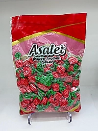 ASALET ÇİLEKLİ CAM ŞEKER (KOLİ İÇİ=6 KG)