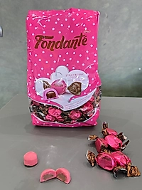 ELVAN FONDANTE ÇİLEKLİ ÇİKOLATA 1000 GR (KOLİ İÇİ=8 ADET)
