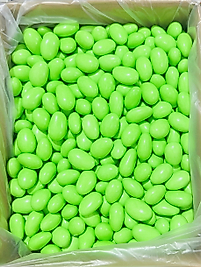 YEŞİL RENKLİ ÇİKOLATALI BADEM (KUTU=3 KG)